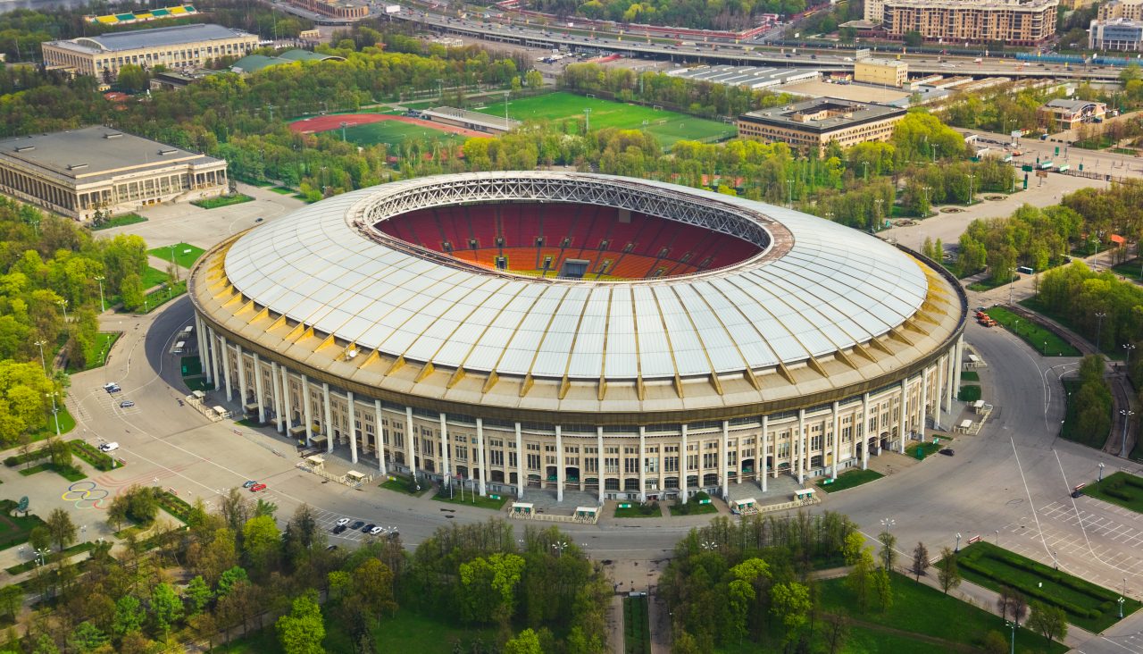 Stadium Luzniki at Moscow, Russia - aerial view
