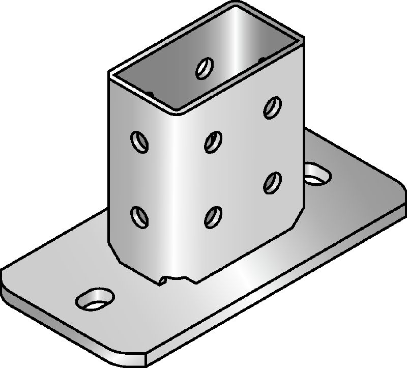 MRP Рельсовые опоры Оцинкованный базовый соединительный элемент для крепления профилей к базовому материалу