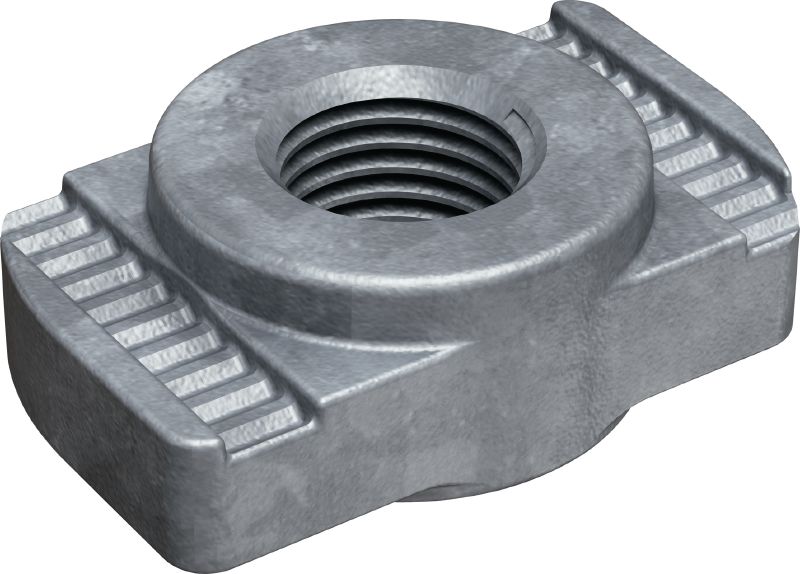 MRM-HDG plus Hot-dip galvanised (HDG) channel nut for piping applications