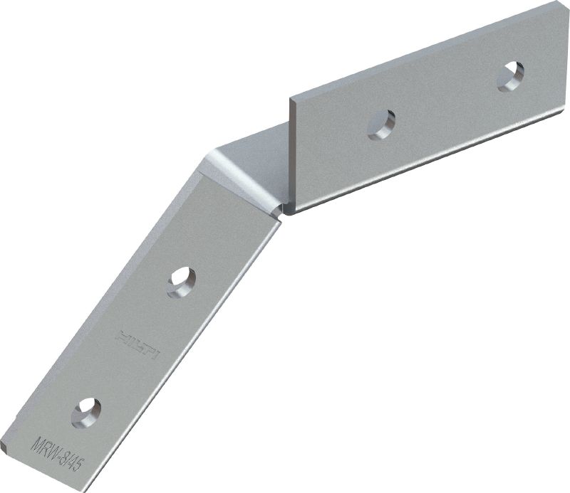 MRW 45°/135° Galvanised angle bracket for connecting MR strut channels or brackets